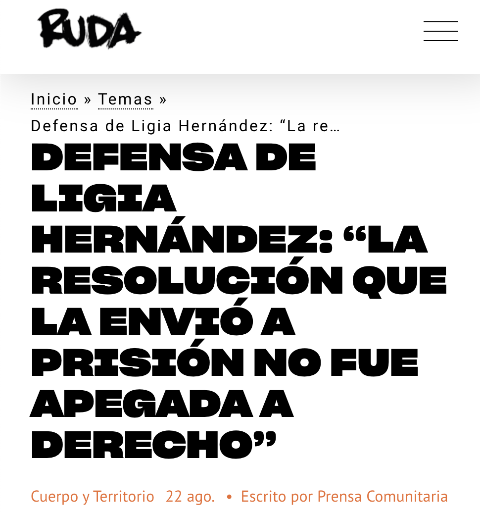 Recurso de apelación contra la resolución - Prensa Comunitaria/Ruda